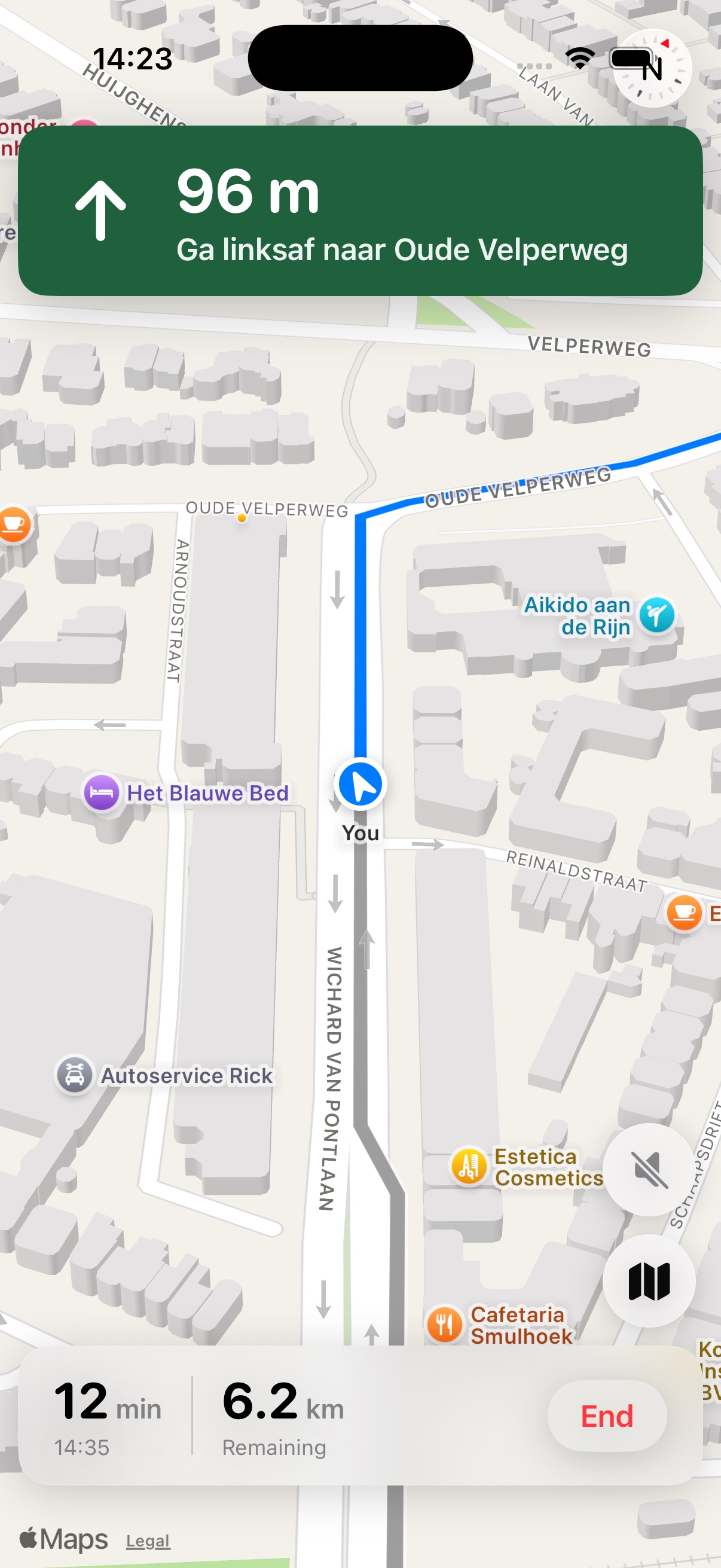 Turn-by-turn navigation with distance and street name